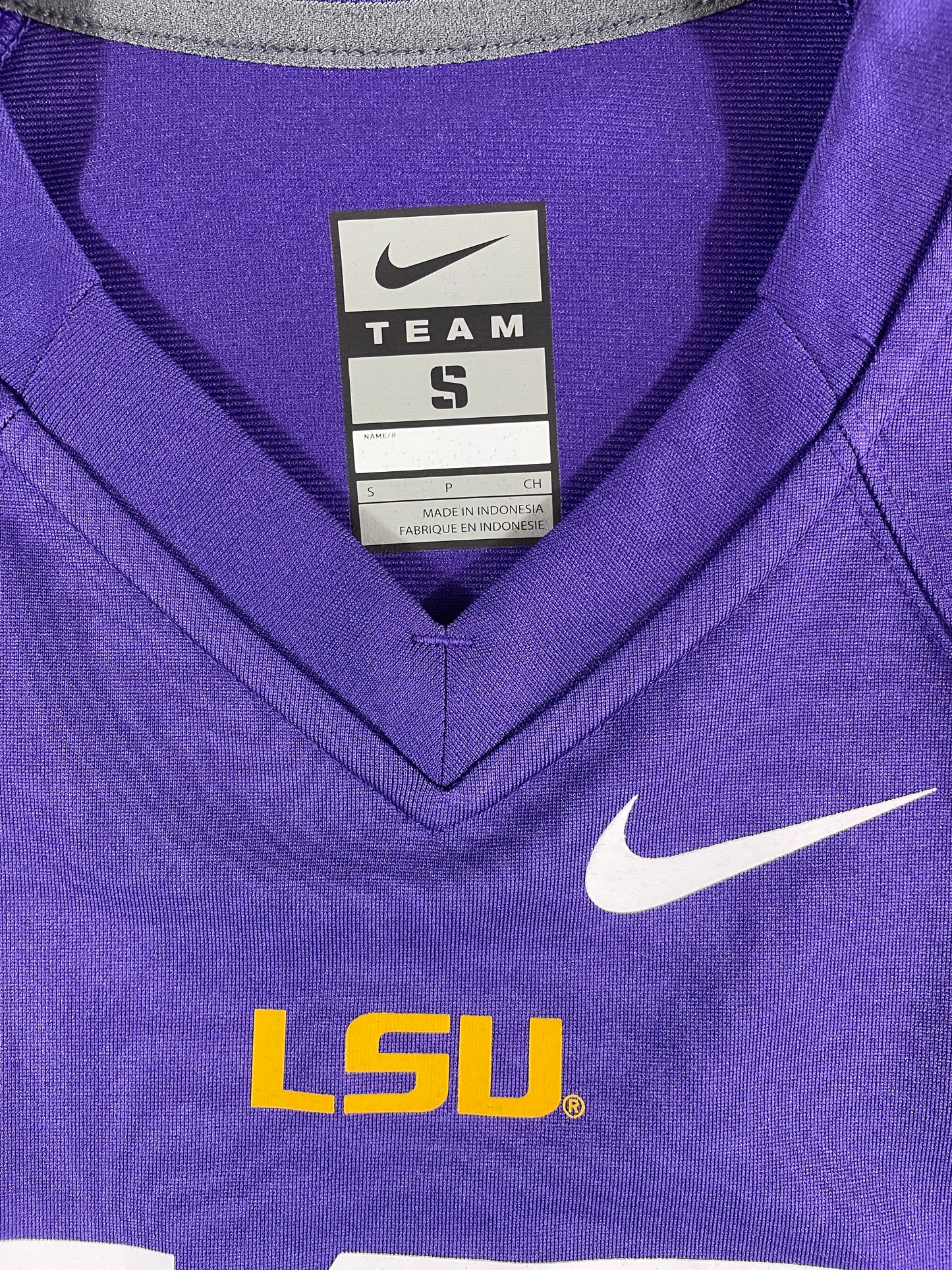 LSU Tigers #10 Football Jersey Nike – Purple NCAA College Football Jersey Men’s Small