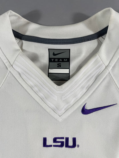 LSU Tigers #10 Football Jersey – Nike NCAA College Football Jersey White – Men’s Small