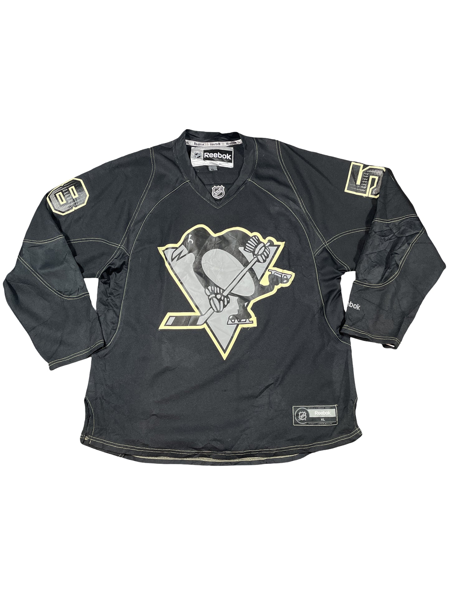 Vintage Pittsburgh Penguins Kris Letang #58 Reebok NHL Jersey - Black/Gold - Men’s XL