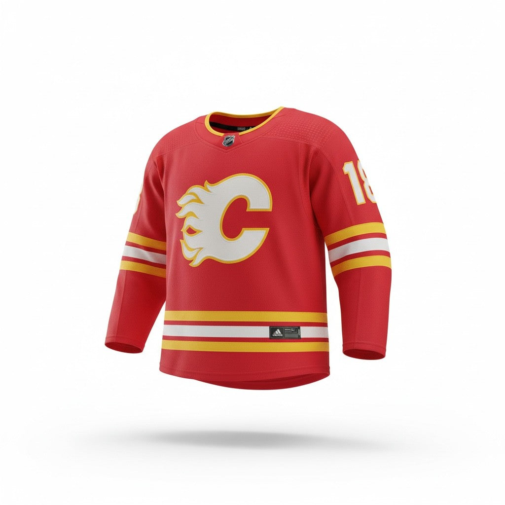 Vintage Calgary Flames Elias Lindholm #28 Adidas NHL Jersey – Red | Pre-Loved