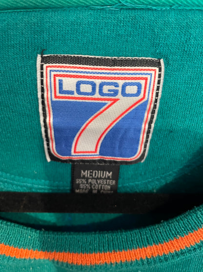 Vintage 90s Miami Dolphins Logo 7 NFL Sweatshirt Medium (Made in USA)