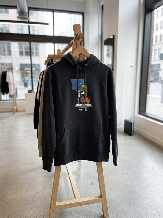 Golden State Warriors x Looney Tunes Marvin the Martian Hoodie – Black NBA Hoodie - Medium