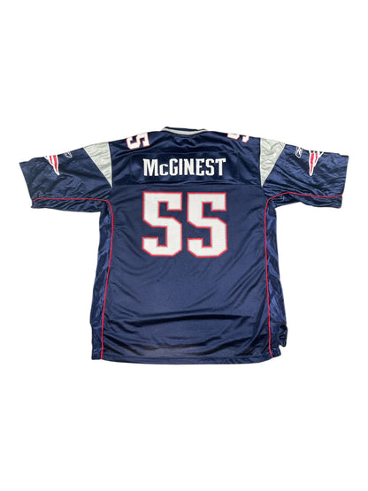 New England Patriots Willie McGinest #55 NFL Jersey – Navy (Pre-Loved)