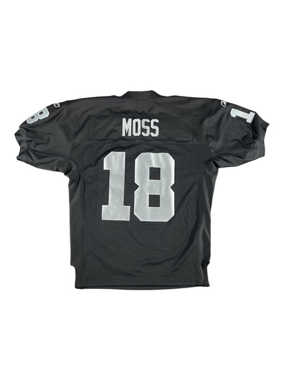 Randy Moss Oakland Raiders #18 NFL Jersey – Reebok Raiders Football Jersey Black XL