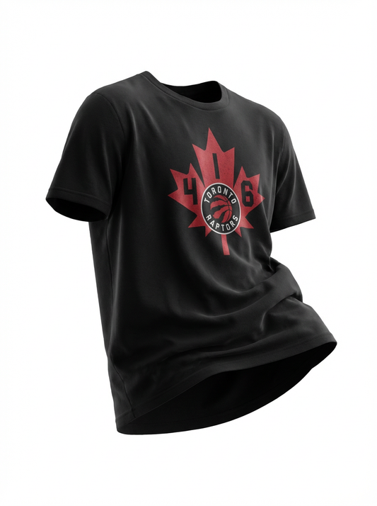 Official NBA Toronto Raptors "416" Graphic T-Shirt - Black - Men's M