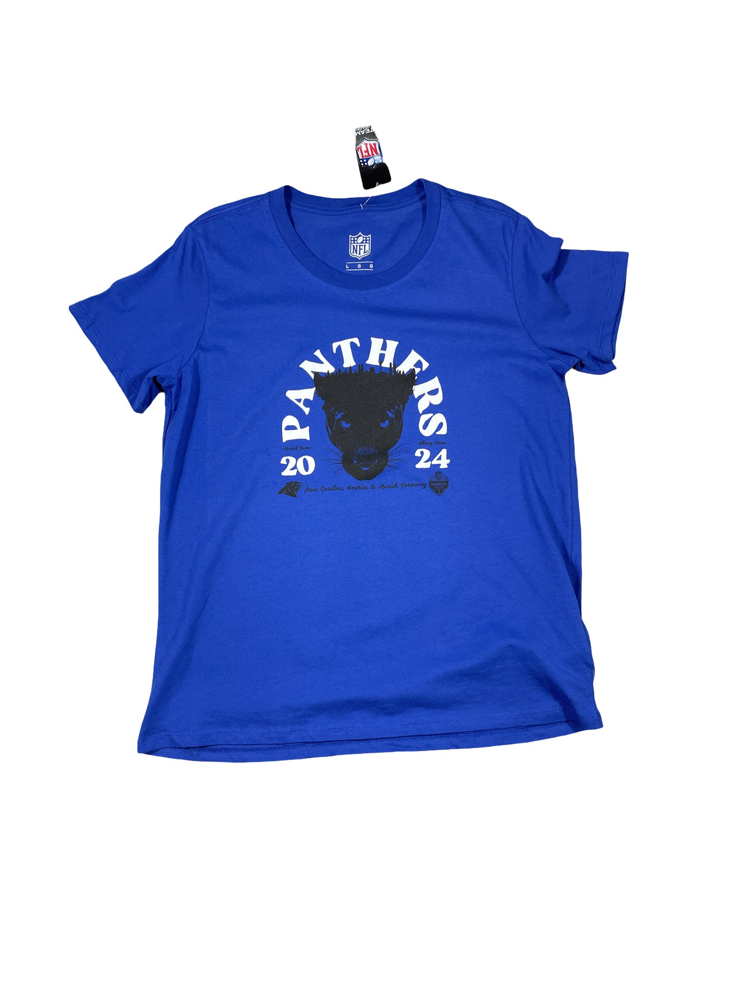 Carolina Panthers NFL Munich Game 2024 T-Shirt – Blue – Official NFL – New with Tags