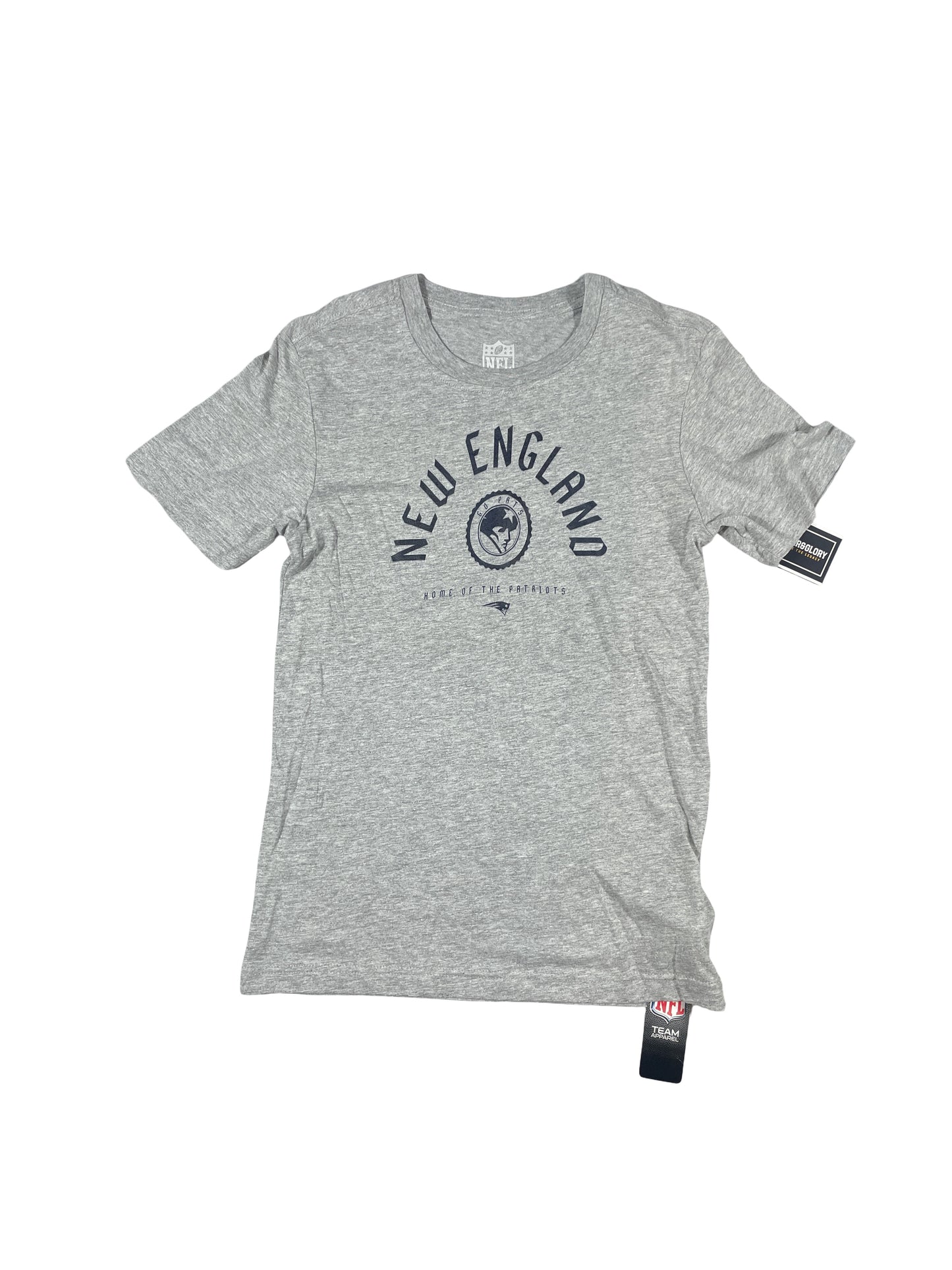 BNWT Team Apparel New England Patriots "Home of the Patriots" Tee – Grey – Size XS