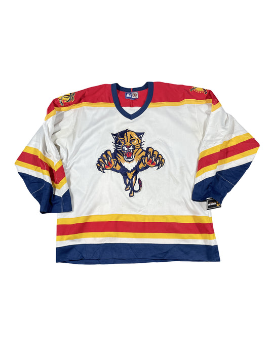 Vintage Florida Panthers Starter NHL Away Jersey (Mid-90s) – White – XL