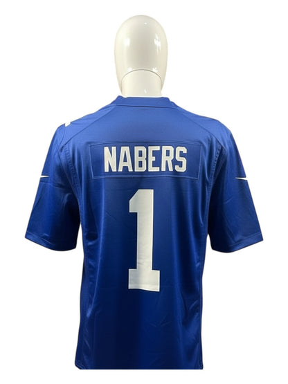 Malik Nabers #1 New York Giants NFL Jersey – Blue – Men’s – Brand New