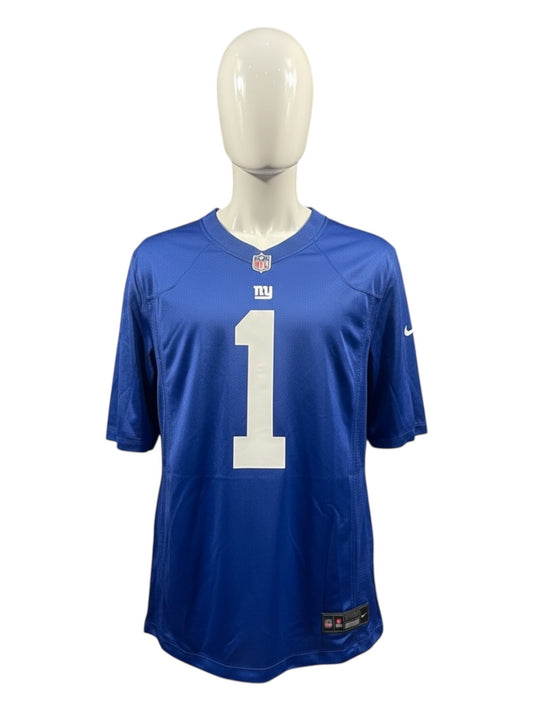 Malik Nabers #1 New York Giants NFL Jersey – Blue – Men’s – Brand New