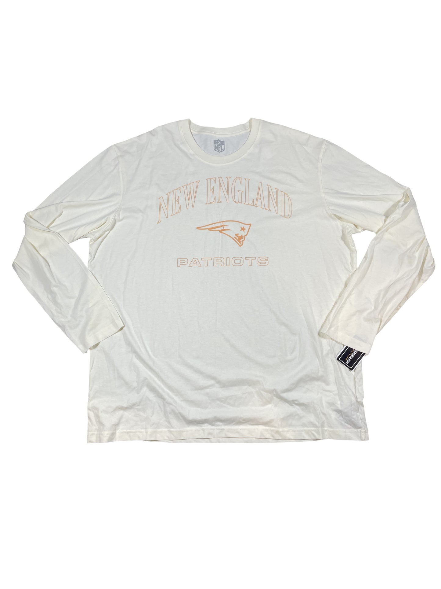 BNWT - New England Patriots NFL "Neutral Collection" Long Sleeve Tee - Cream - Men’s 3XL
