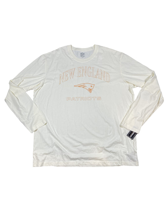 BNWT - New England Patriots NFL "Neutral Collection" Long Sleeve Tee - Cream - Men’s 3XL