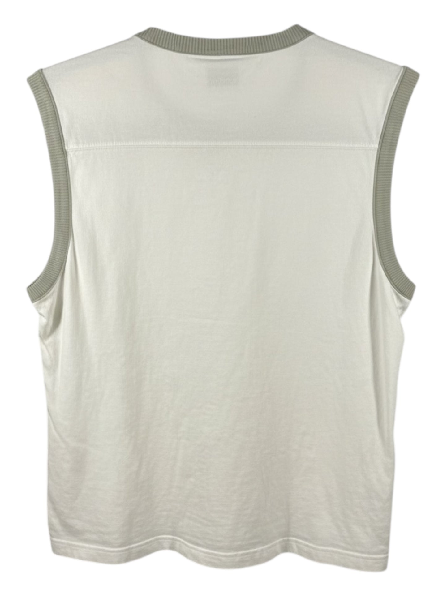 Vintage - Nike Basketball Sleeveless Training Vest #10 – Off-White / Red - Size Large