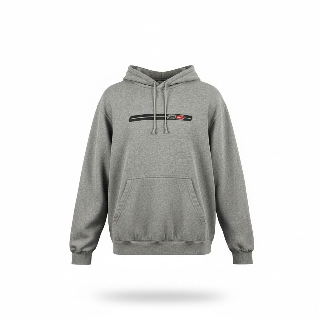 Nike Retro Chest Stripe Hoodie – Grey (Pre-Loved)