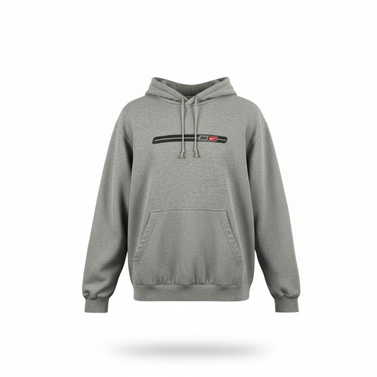 Nike Retro Chest Stripe Hoodie – Grey (Pre-Loved)