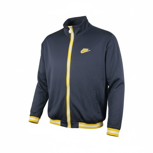Nike Vintage Track Jacket – Navy & Yellow Full Zip (Pre-Loved)