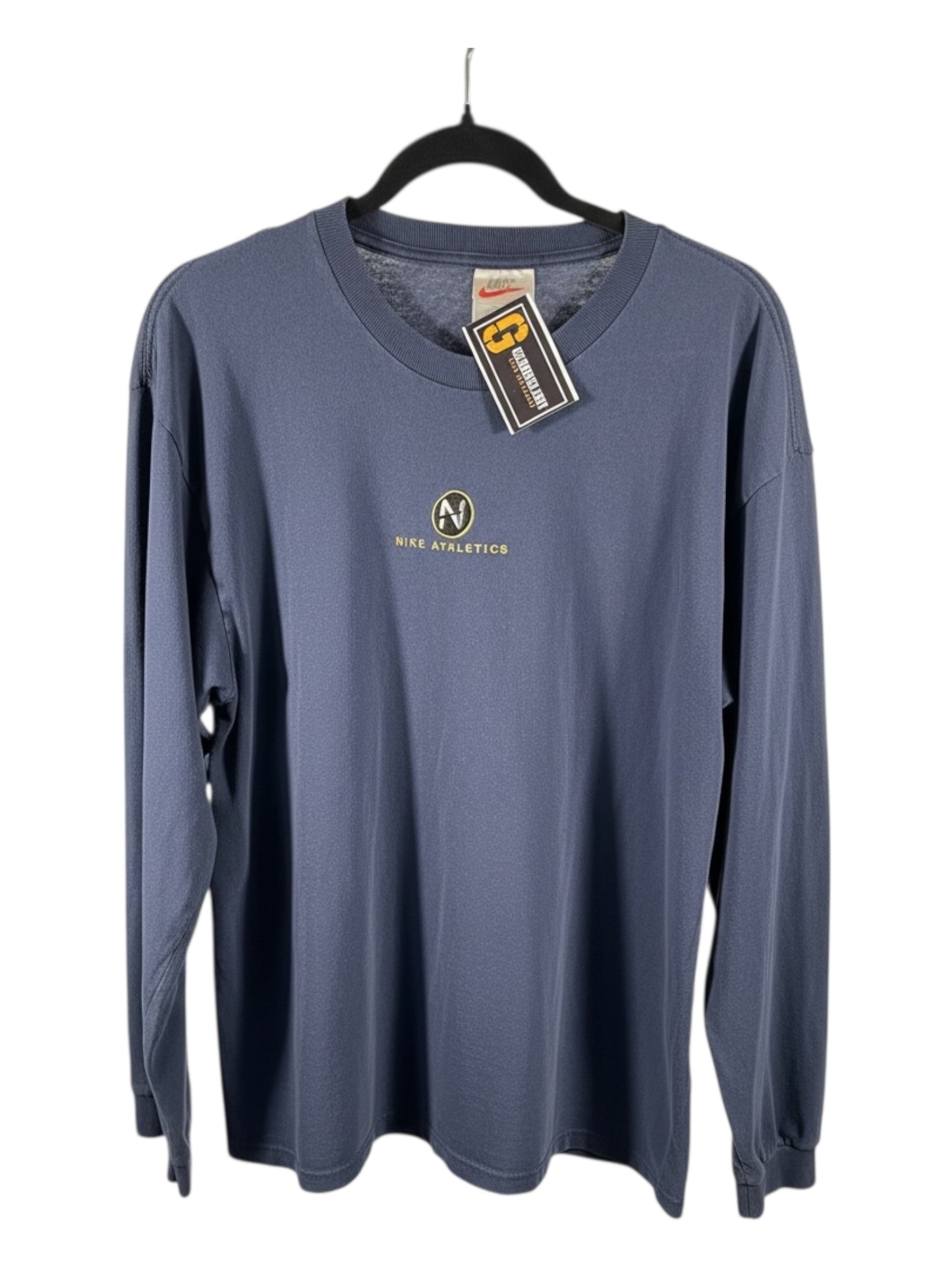 Nike Athletics Long Sleeve T-Shirt – Navy Minimal Logo Top (Pre-Loved)