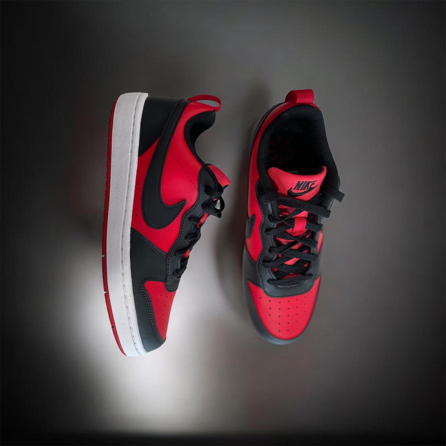 Nike Court Borough Low Recraft Trainers – Black Red – UK 4.5