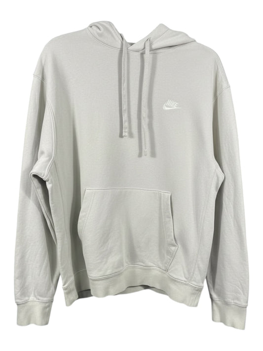 Vintage 90's Nike Embroidered Swoosh Hoodie - Light Heather Grey - Y2K Era