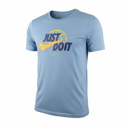 Nike “Just Do It” Graphic T-Shirt – Light Blue | Retro Sportswear Tee