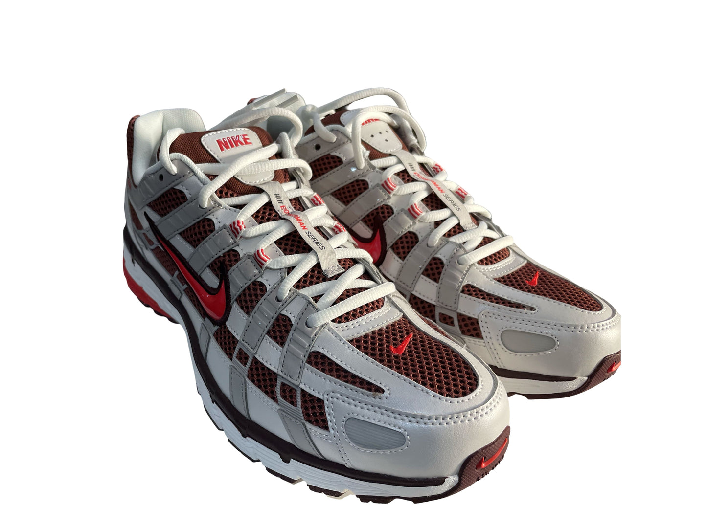 Nike P-6000 "Metallic Summit White / Fire Red"