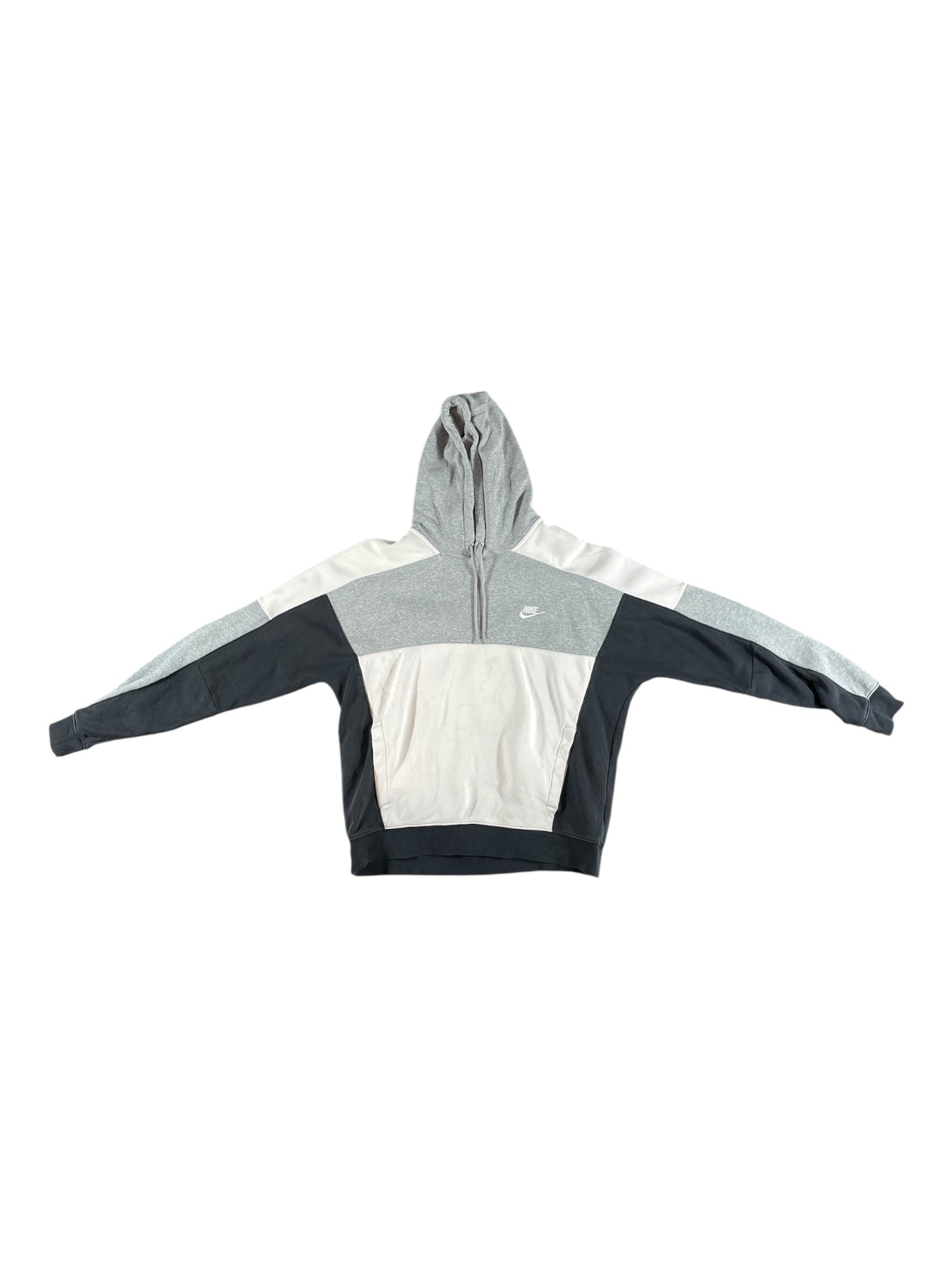 Vintage - Nike Colour Block Hoodie – Grey / Black – Men’s Large