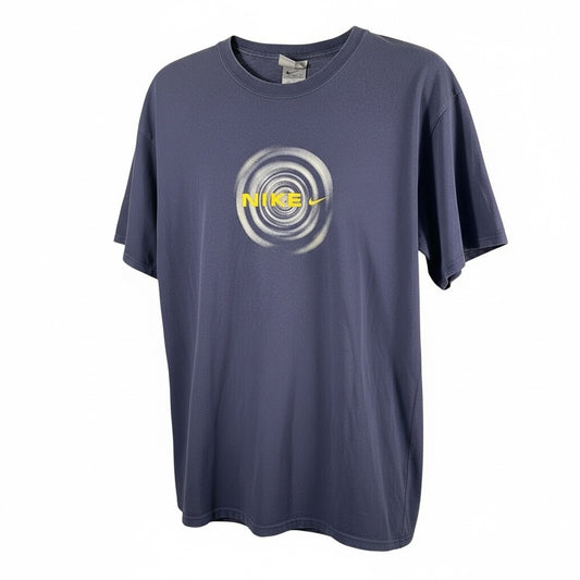 Nike Spiral Logo T-Shirt – Blue Grey | Relaxed Fit