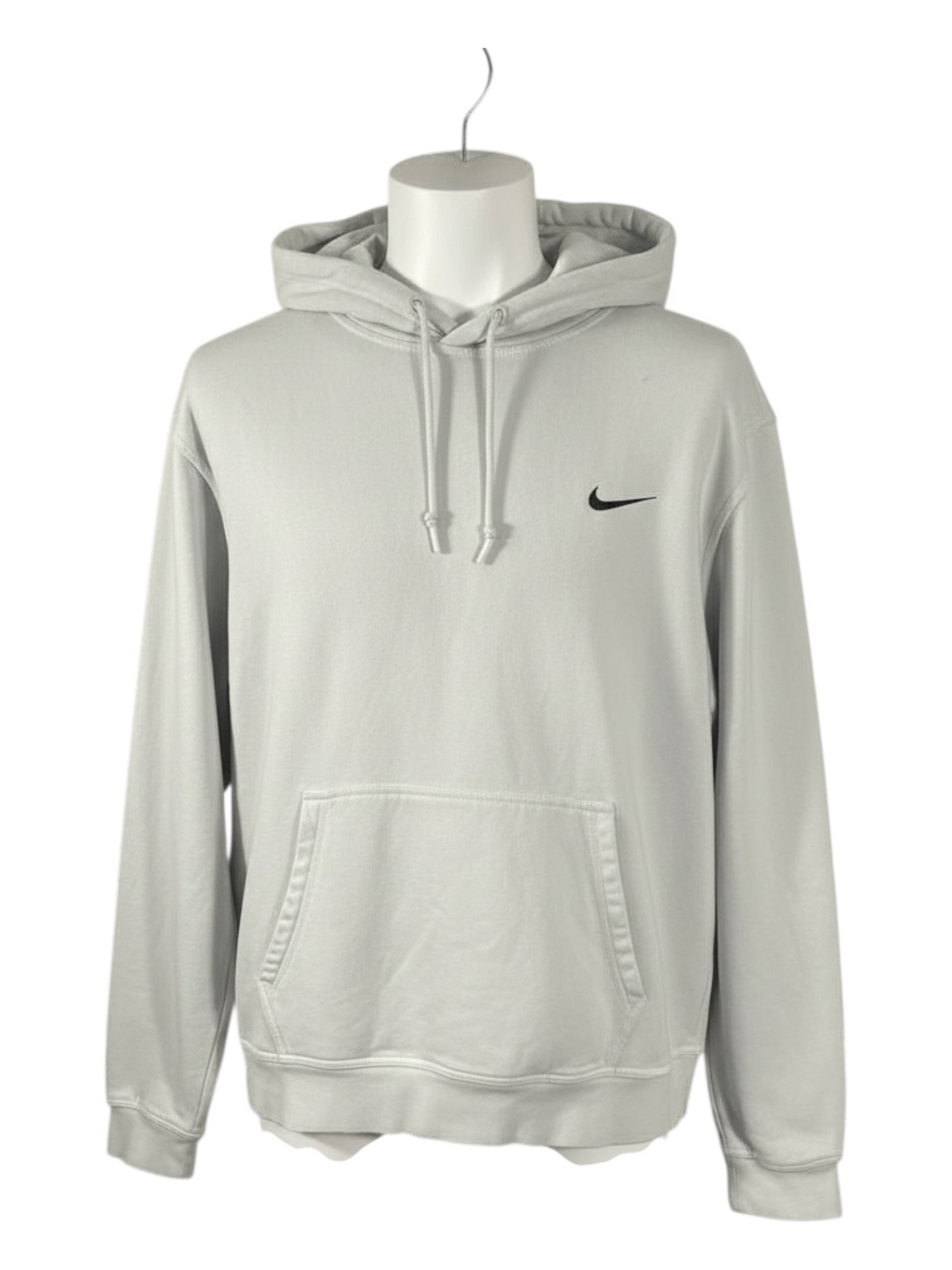 Vintage Nike Embroidered Solo Swoosh Hoodie - Cream - XL