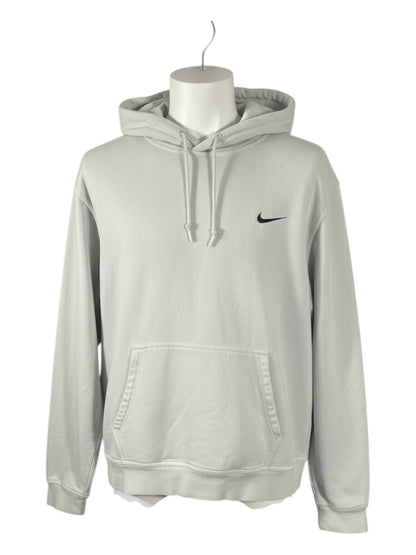 Vintage Nike Embroidered Solo Swoosh Hoodie - Cream - XL