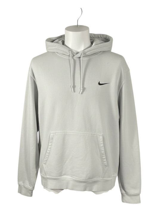 Vintage Nike Embroidered Solo Swoosh Hoodie - Cream - XL