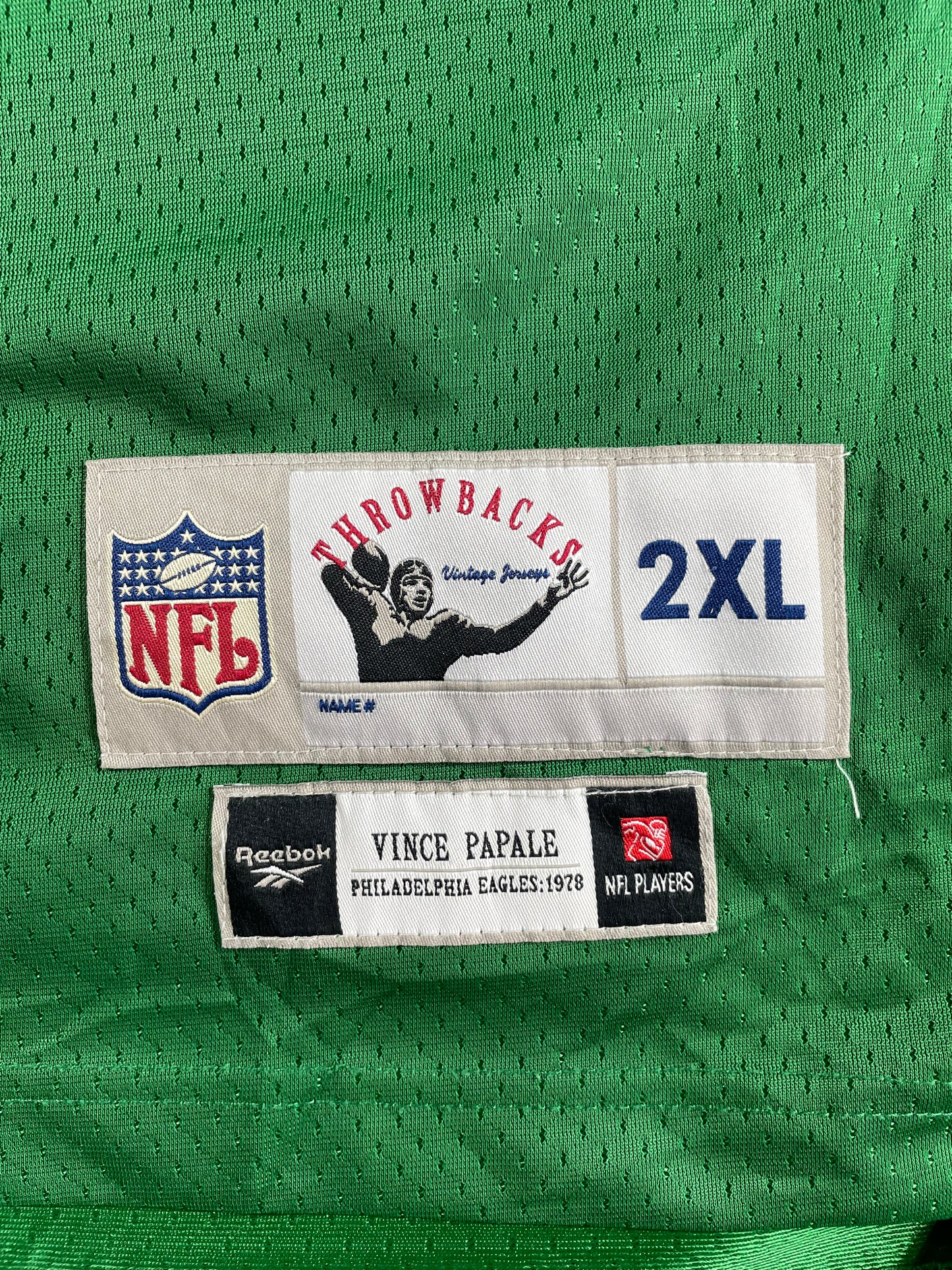 Vintage - Reebok Vince Papale #83 Philadelphia Eagles Throwback Jersey – Green – Men’s 2XL