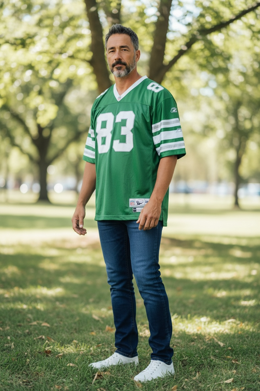 Vintage - Reebok Vince Papale #83 Philadelphia Eagles Throwback Jersey – Green – Men’s 2XL