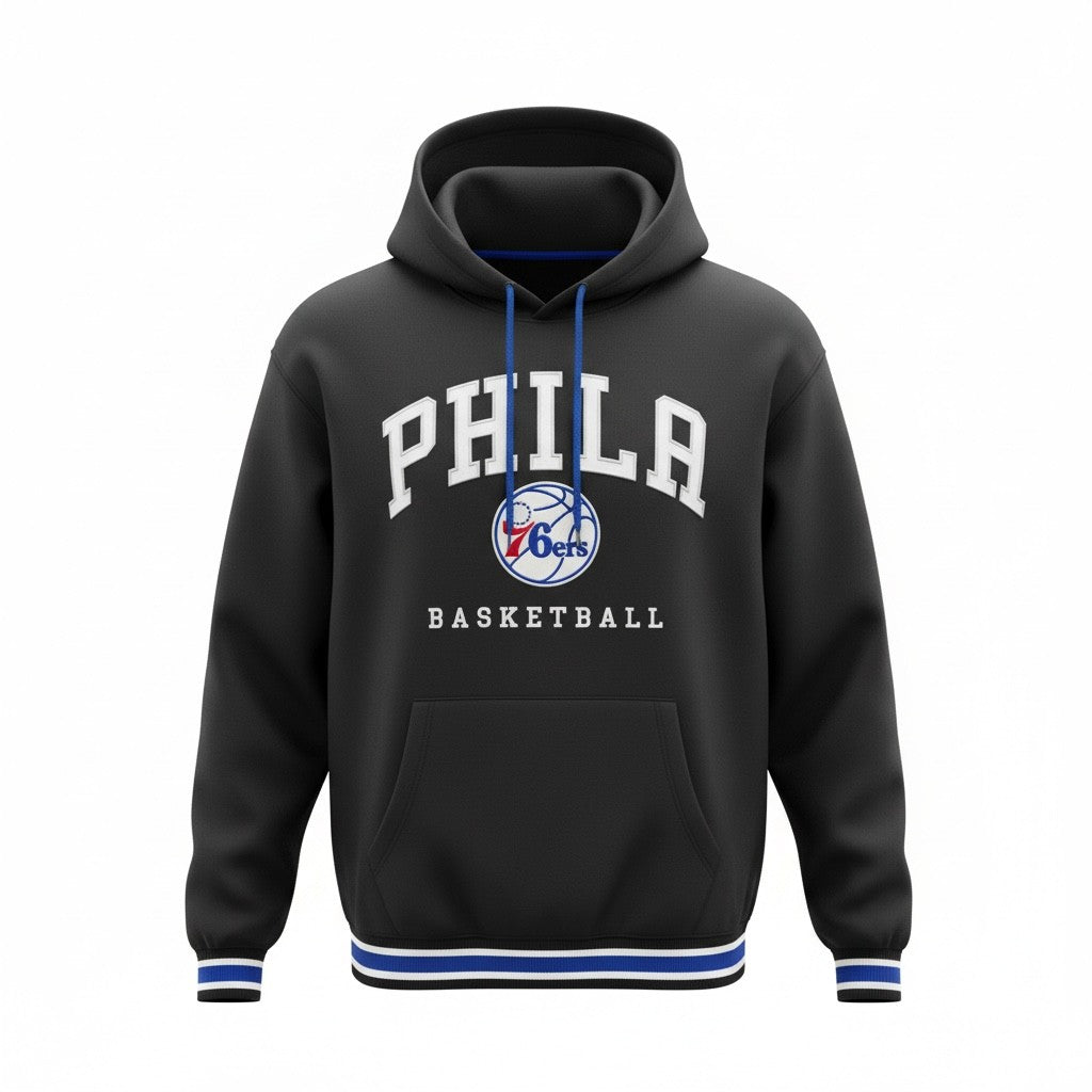 Philadelphia 76ers ‘Phila Basketball’ Hoodie – Black | NBA Fan Hoodie