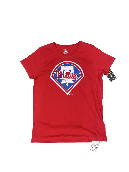 New MLB Philadelphia Phillies Graphic Tee – Red – Size XS