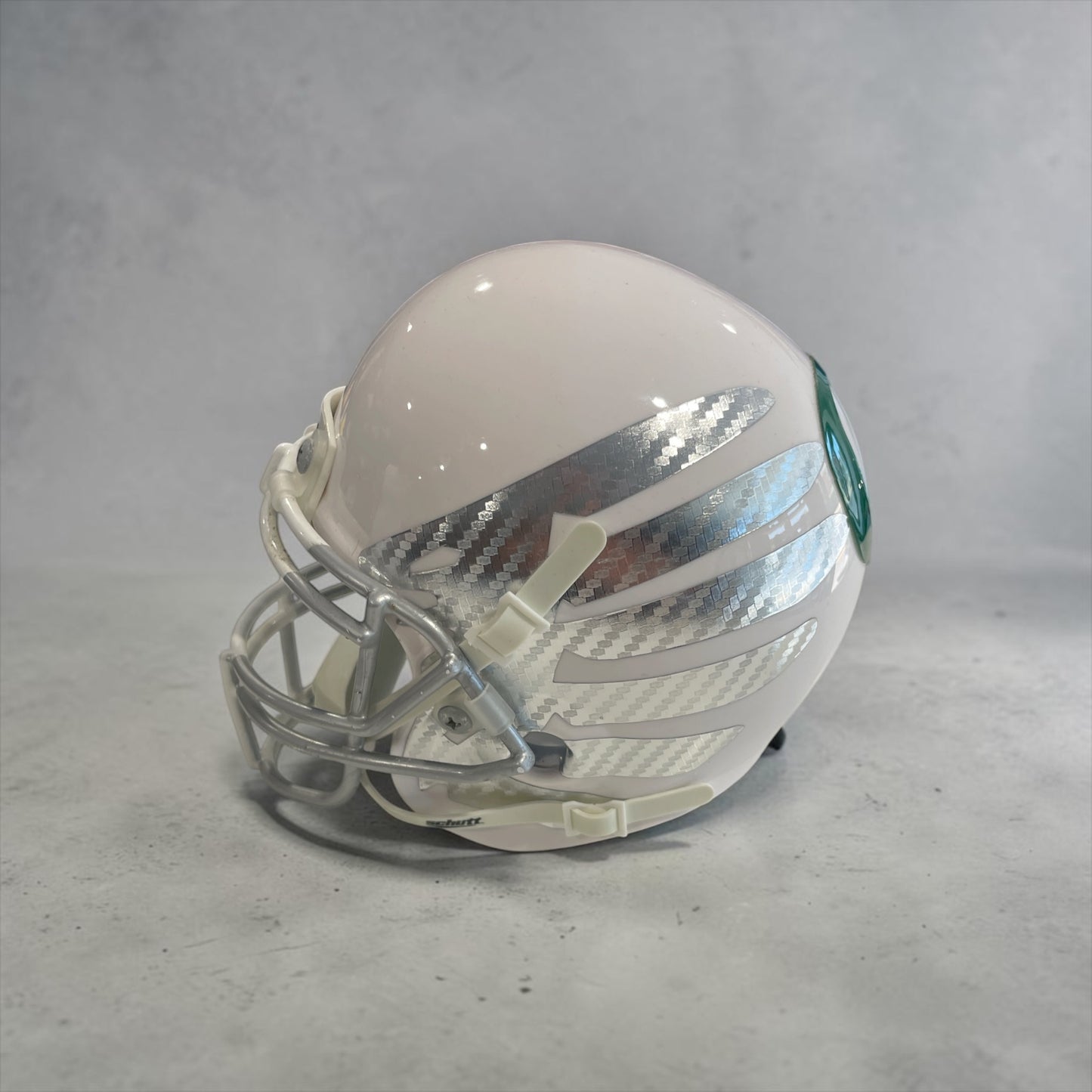 Oregon Ducks Schutt Mini Football Helmet – White & Green