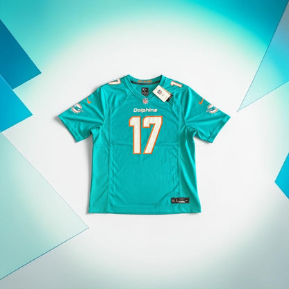 Nike Jaylen Waddle #17 Miami Dolphins Aqua NFL Game Jersey