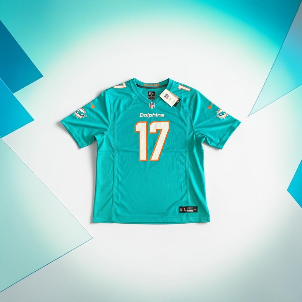 Nike Jaylen Waddle #17 Miami Dolphins Aqua NFL Game Jersey
