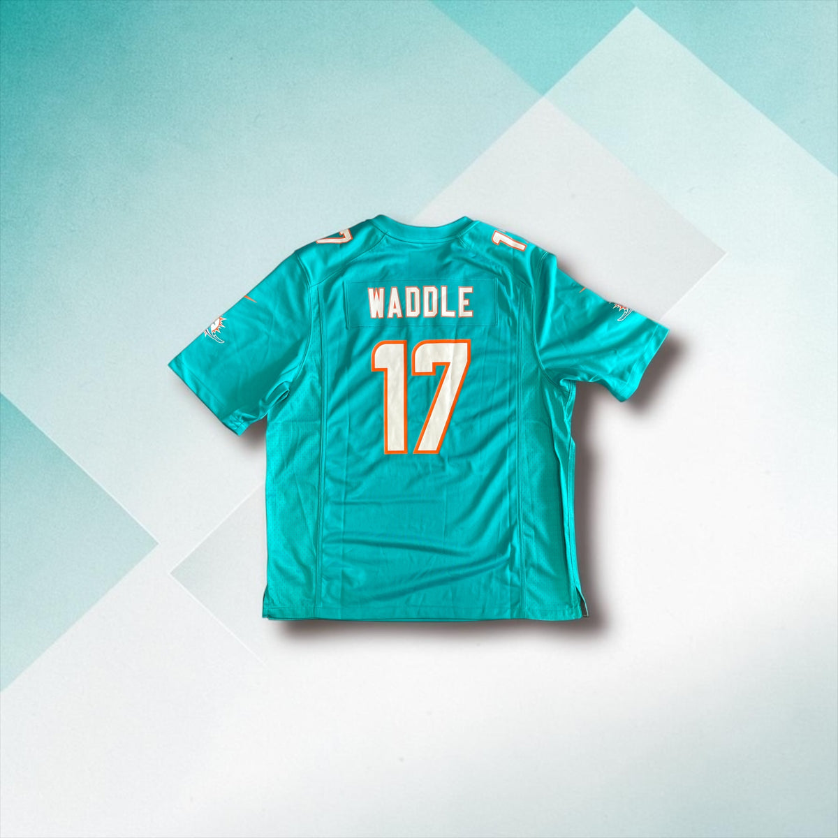 Nike Jaylen Waddle #17 Miami Dolphins Aqua NFL Game Jersey