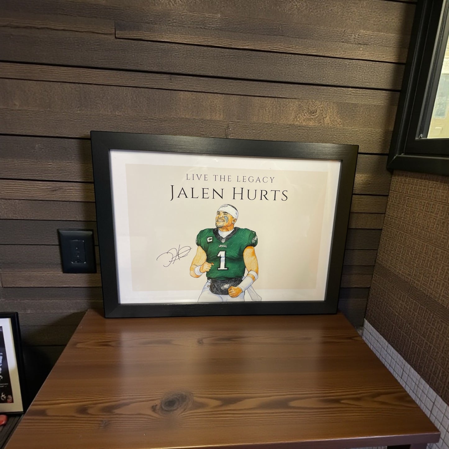 Live the Legacy™ – Jalen Hurts Framed Art Print