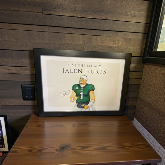 Live the Legacy™ – Jalen Hurts Framed Art Print