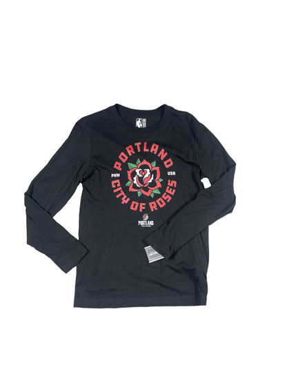 New NBA Portland Trail Blazers "City of Roses" Long Sleeve Tee – Size Small