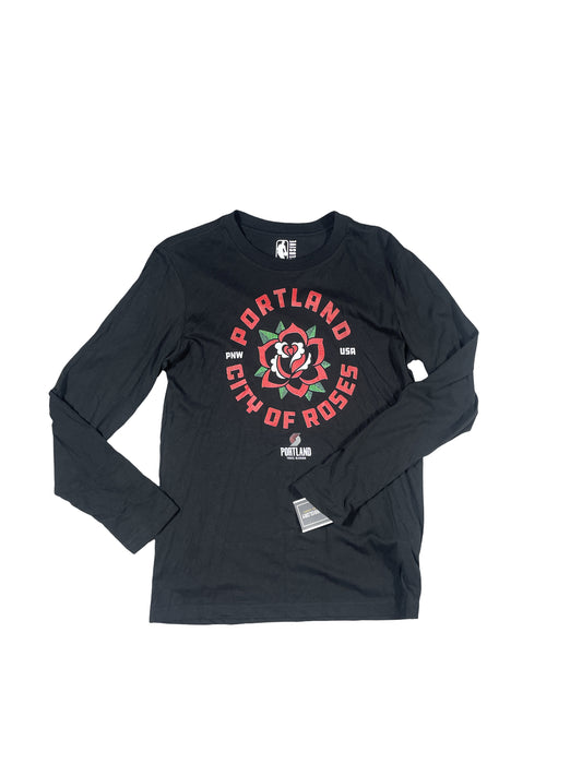 New NBA Portland Trail Blazers "City of Roses" Long Sleeve Tee – Size Small