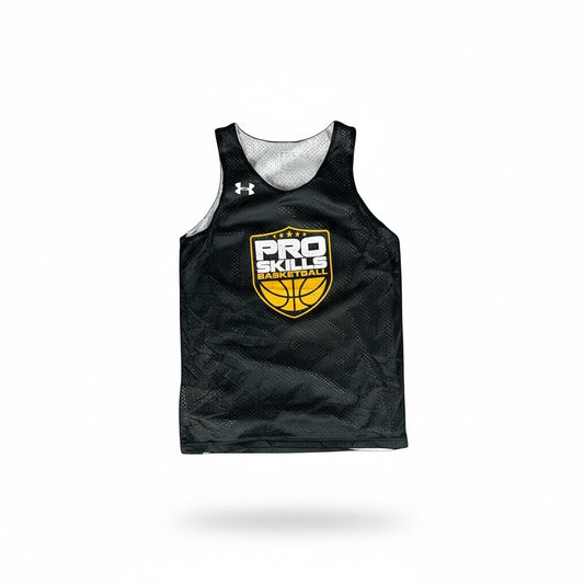 Vintage - Under Armour Pro Skills Basketball Reversible Jersey – Black / White (Kids)
