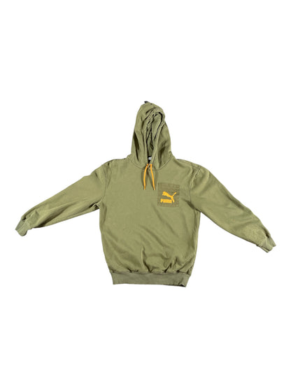 Vintage - Puma Olive Green Hoodie – Men’s Small – (Small Stain on arm)