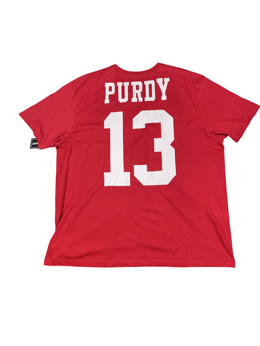 New San Francisco 49ers Brock Purdy #13 NFL Player Tee - Red - Men’s XXXL