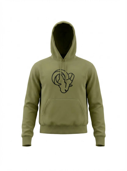 NFL Los Angeles Ram Fanatics Hoodie - Olive Green Pullover