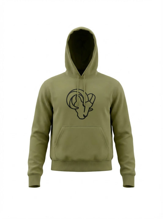 NFL Los Angeles Ram Fanatics Hoodie - Olive Green Pullover