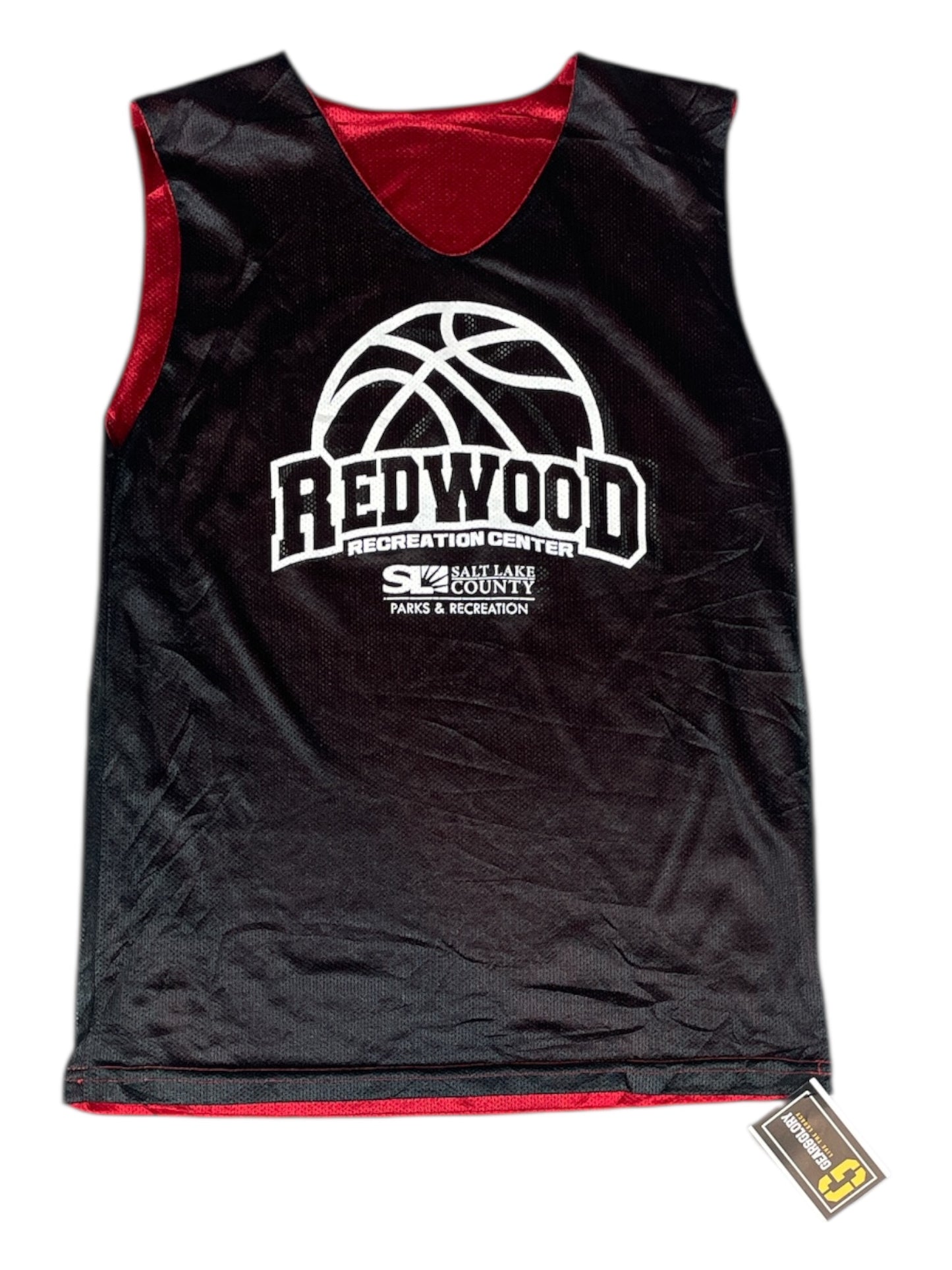 Vintage - Redwood Recreation Centre Reversible Basketball Jersey – Red / Black