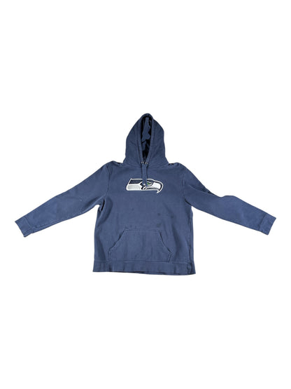 Vintage Seattle Seahawks Hoodie – Men’s XL – Navy – Pre-Loved (Stained)