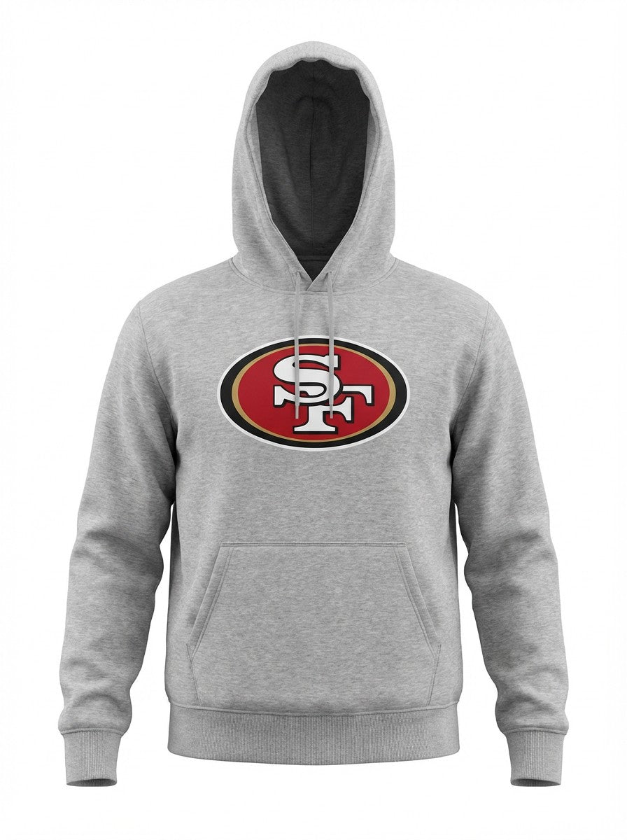 San Francisco 49ers Fanatics Logo Hoodie – Grey (Brand New)